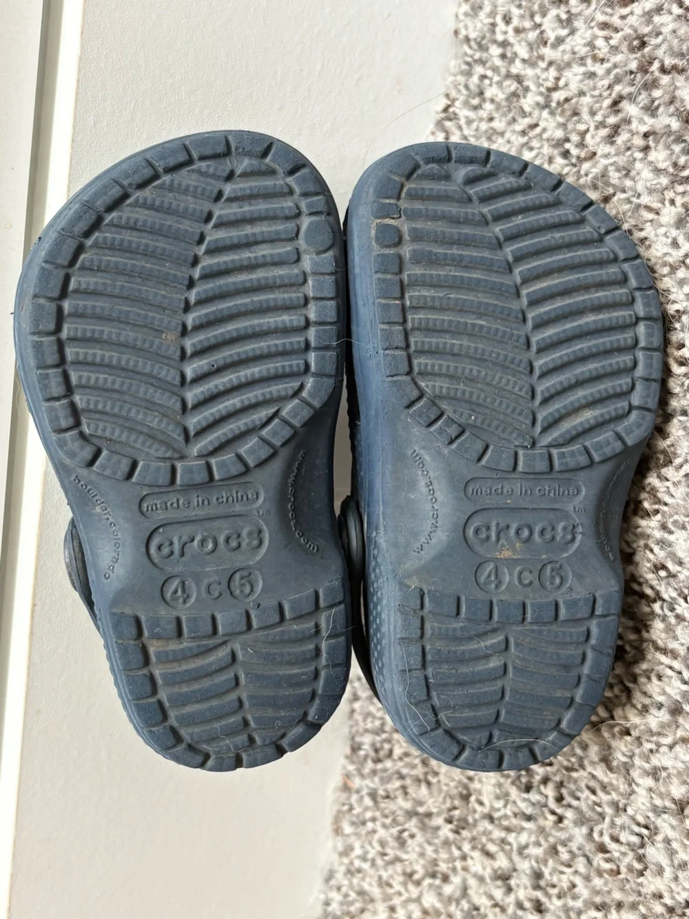 CROCS Waterproof Slip On Toddler Navy Blue Classic Clog Size 4.5c